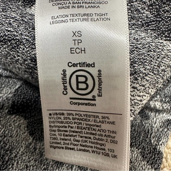 New Athleta Elation Textured Tight/Legging in Bland/White Flora Size XS $89 - Picture 8 of 8